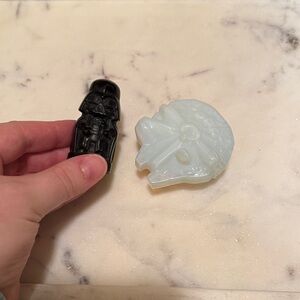 Black Obsidian Darth Vader and millennium falcon